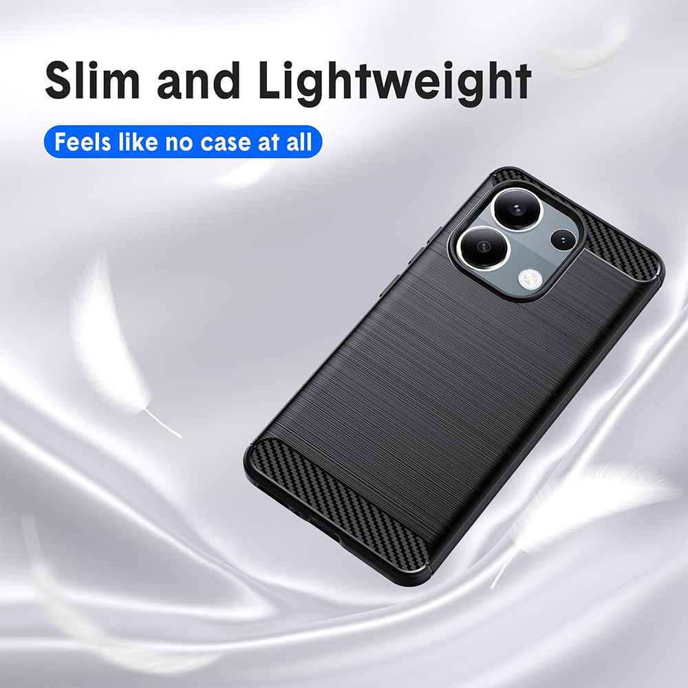 Coque pour Xiaomi Redmi Note 13 Pro 4G / Poco M6 Pro 4G, Techsuit, Carbone, Noire