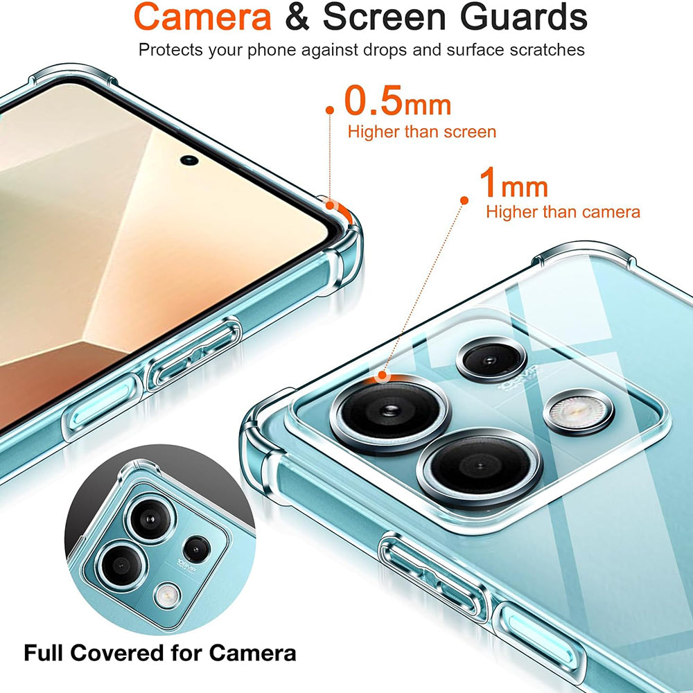 Coque pour Xiaomi Redmi Note 13 Pro 4G / Poco M6 Pro 4G, Techsuit, Antichoc Claire, Transparente