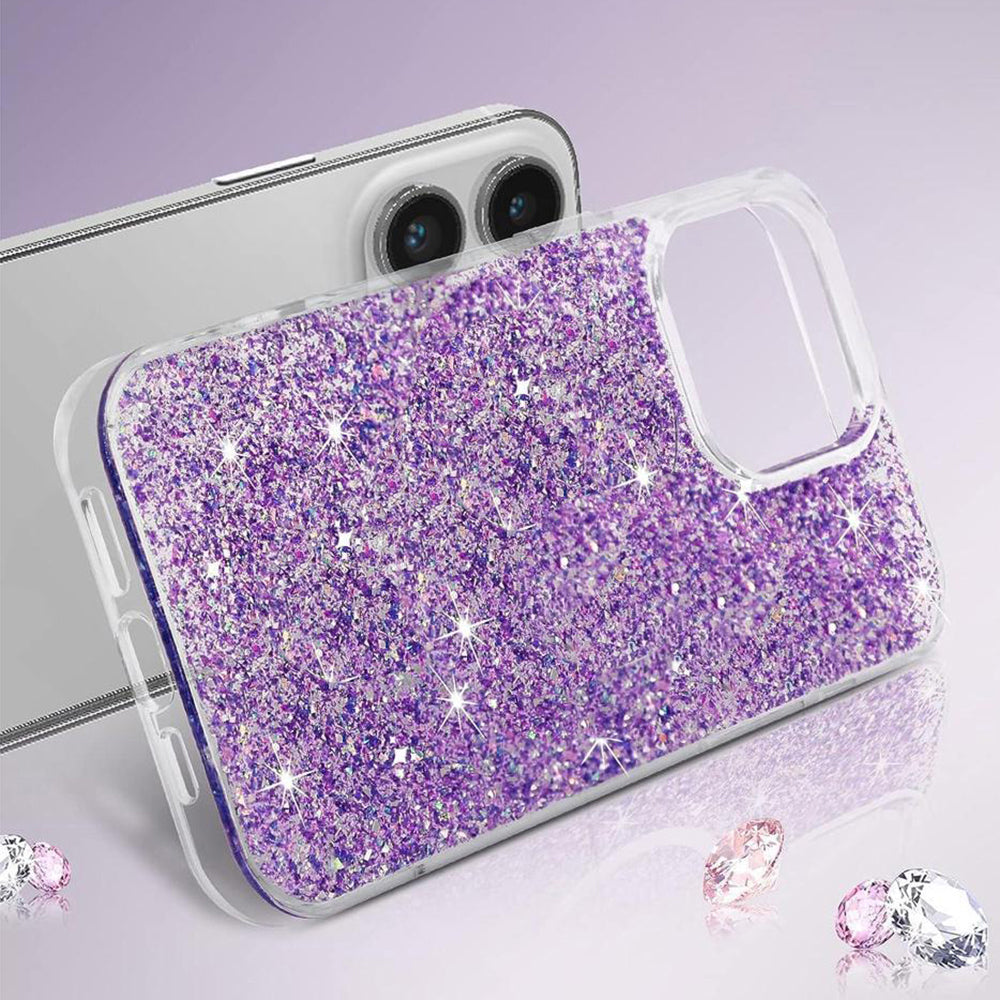 Case for Xiaomi Redmi Note 13 Pro 4G / Poco M6 Pro 4G, Techsuit, Sparkly Glitter, Pink