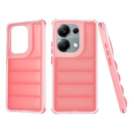 Coque pour Xiaomi Redmi Note 13 Pro 4G / Poco M6 Pro 4G, Techsuit, Wave Shield, Rouge