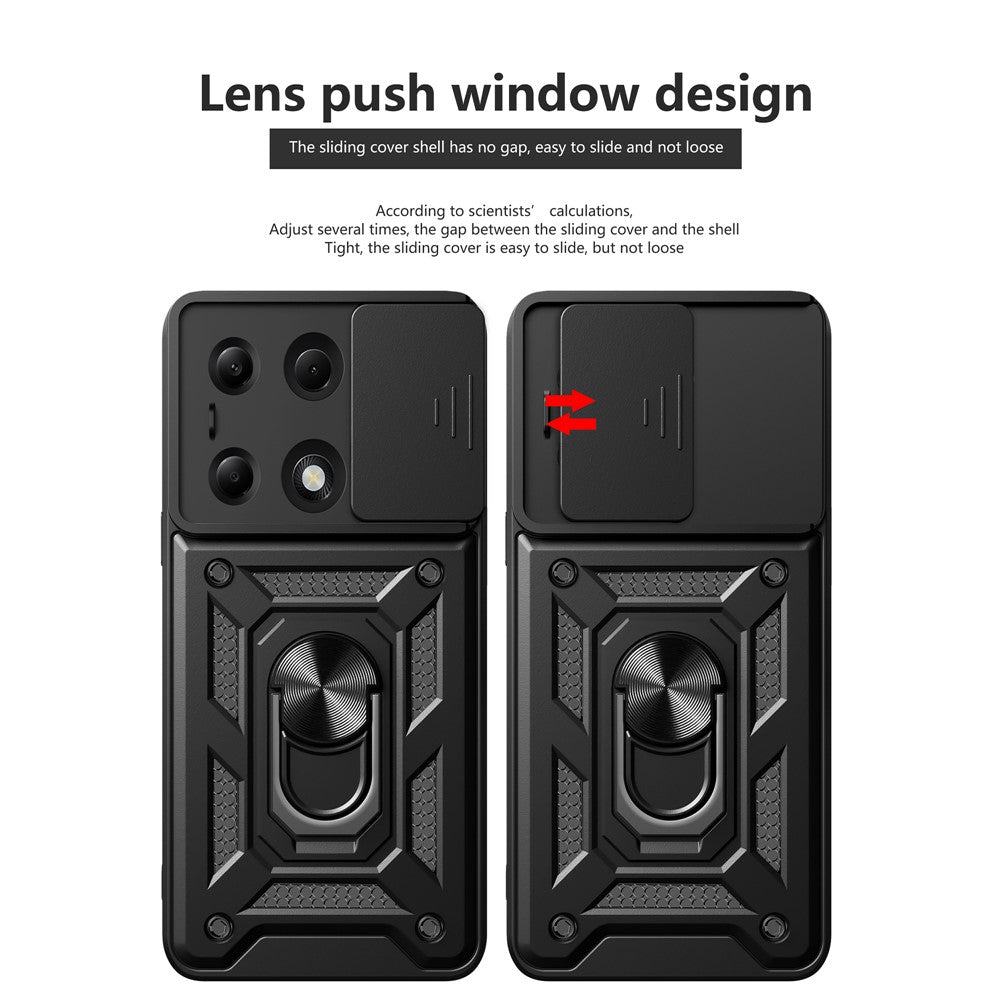Coque pour Xiaomi Redmi Note 13 Pro 4G / Poco M6 Pro 4G, Techsuit, CamShield, Noire