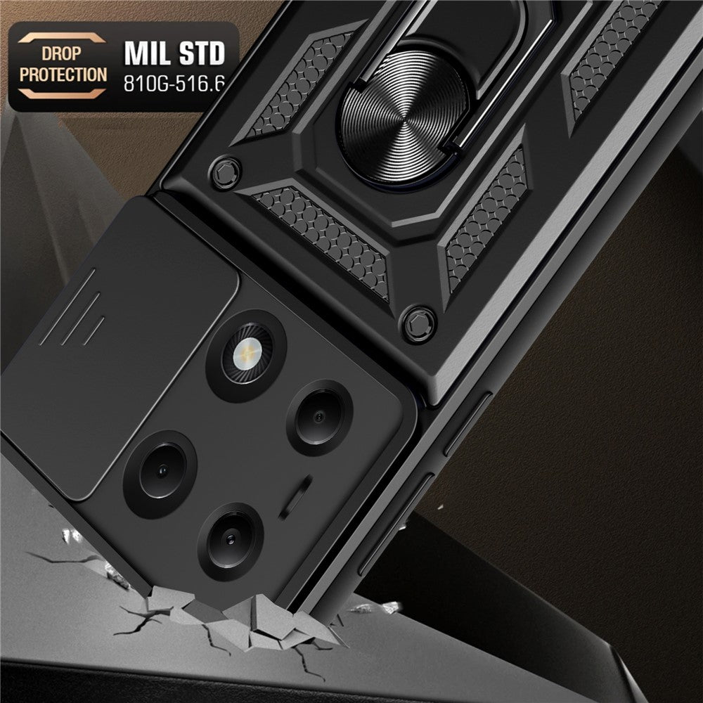 Coque pour Xiaomi Redmi Note 13 Pro 4G / Poco M6 Pro 4G, Techsuit, CamShield, Noire