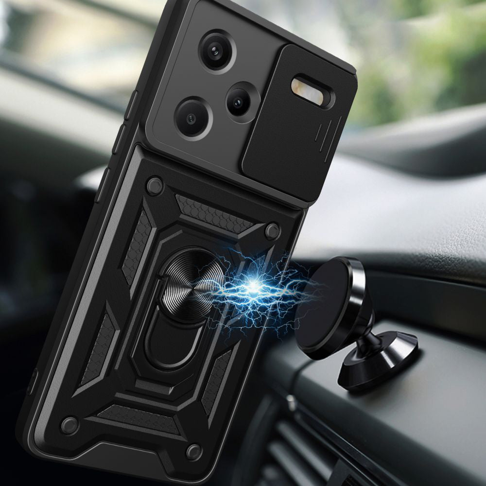 Coque pour Xiaomi Redmi Note 13 Pro+, Techsuit, CamShield, Noire