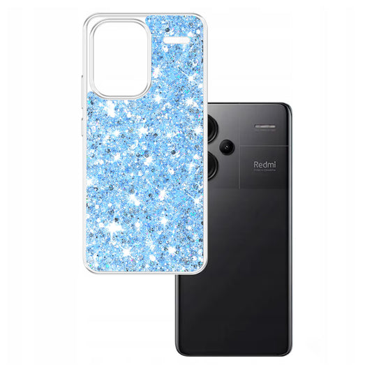 Coque pour Xiaomi Redmi Note 13 Pro+, Techsuit, Paillettes Scintillantes, Bleu