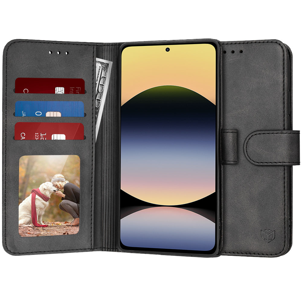 Case for Xiaomi Redmi Note 14 4G (Regional), Techsuit, Diary Book, Black