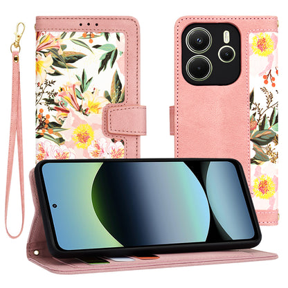 Coque pour Xiaomi Redmi Note 14 4G (Régional), Techsuit, FlipCraft, Rose