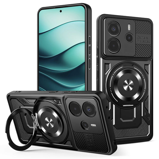 Coque pour Xiaomi Redmi Note 14 4G (Régional), Techsuit, RuggedCam, Noire