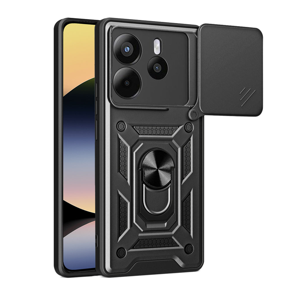 Coque pour Xiaomi Redmi Note 14 4G (Standard), Techsuit, CamShield, Noire