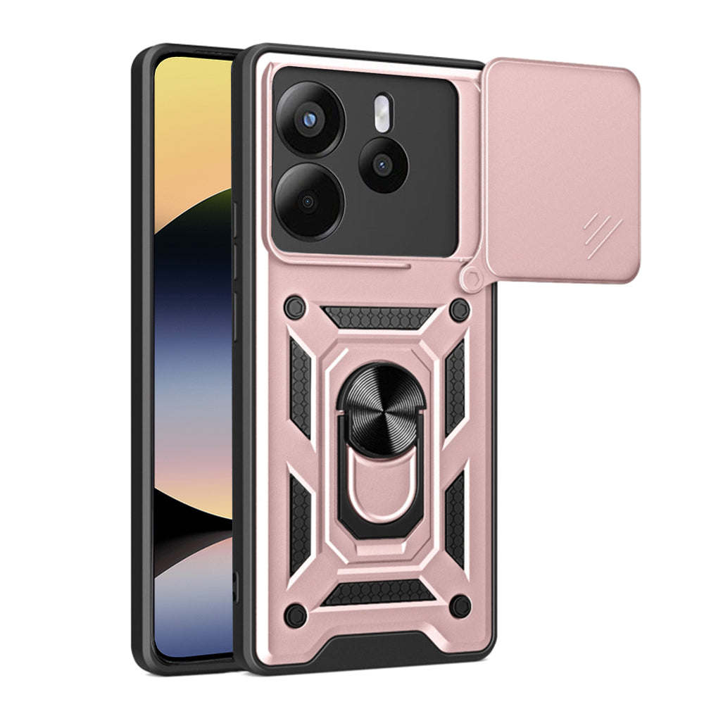 Coque pour Xiaomi Redmi Note 14 4G (Standard), Techsuit, CamShield, Rose