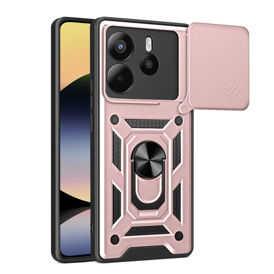 Coque pour Xiaomi Redmi Note 14 4G (Standard), Techsuit, CamShield, Rose