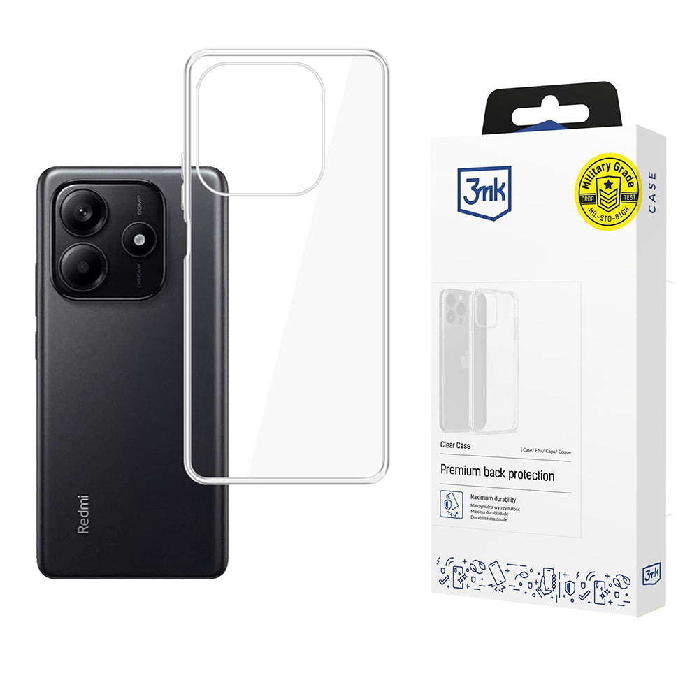 Coque pour Xiaomi Redmi Note 14 5G, 3MK, Clear, Transparente