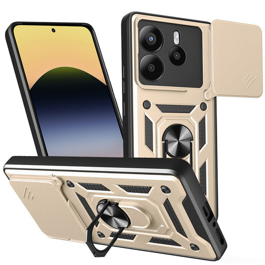 Coque pour Xiaomi Redmi Note 14 5G, Techsuit, CamShield, Dorée