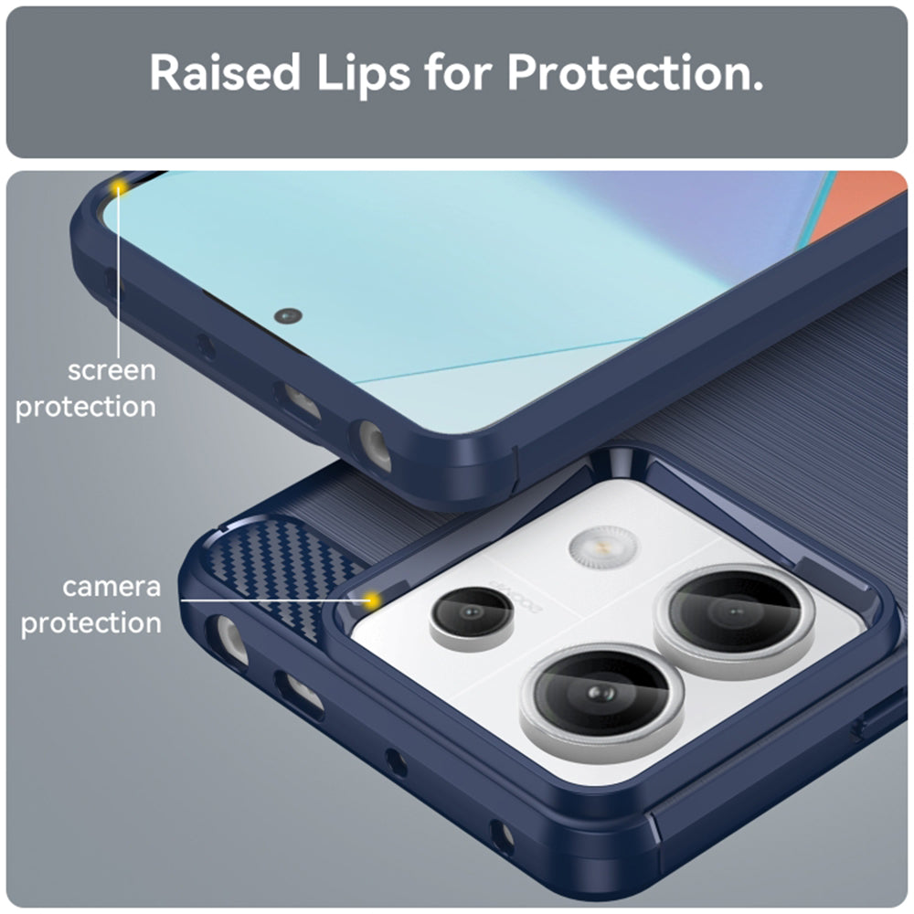 Coque pour Xiaomi Redmi Note 14 5G, Techsuit, Carbone, Noire
