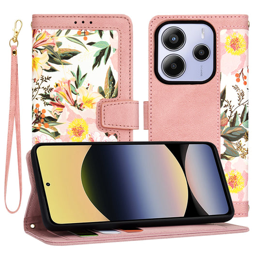 Coque pour Xiaomi Redmi Note 14 5G, Techsuit, FlipCraft, Rose