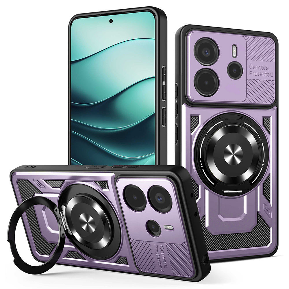 Coque pour Xiaomi Redmi Note 14 5G, Techsuit, RuggedCam, Violet