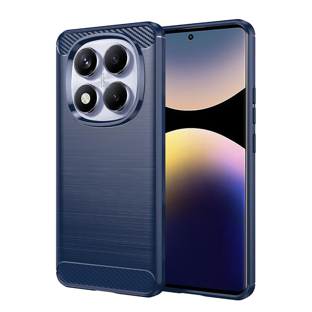 Coque pour Xiaomi Redmi Note 14 Pro 4G, Techsuit, Carbone, Bleue