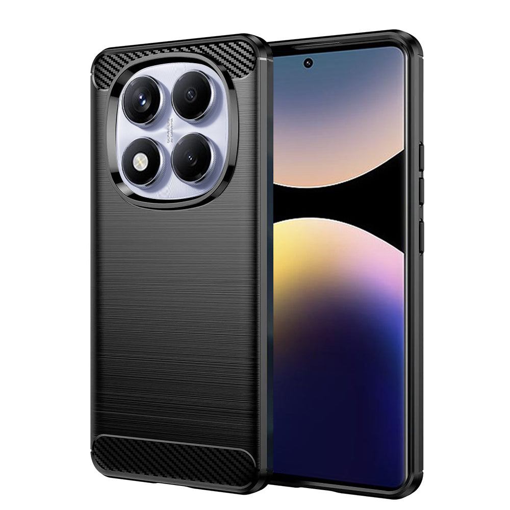 Coque pour Xiaomi Redmi Note 14 Pro 4G, Techsuit, Carbone, Noire