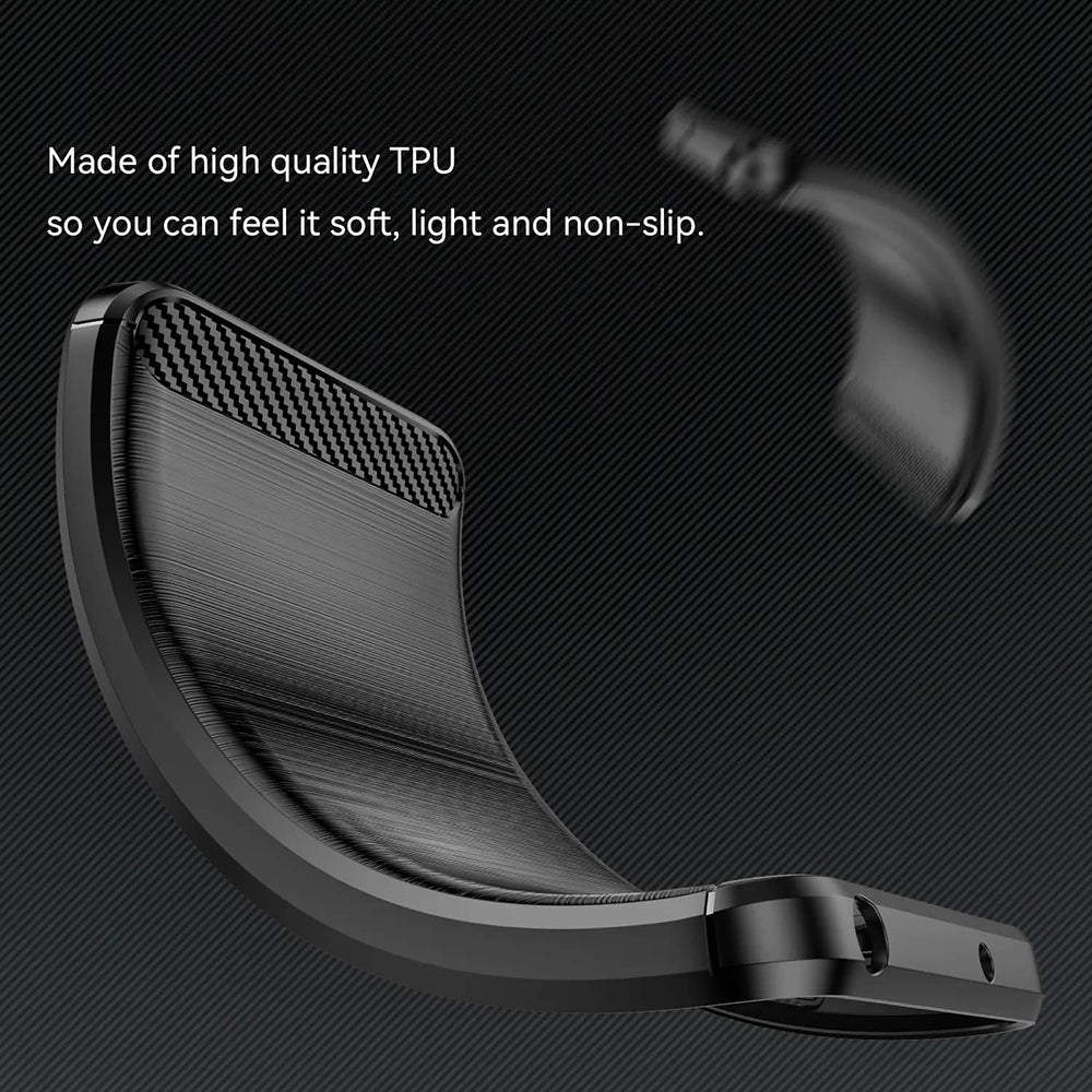 Coque pour Xiaomi Redmi Note 14 Pro 4G, Techsuit, Carbone, Noire