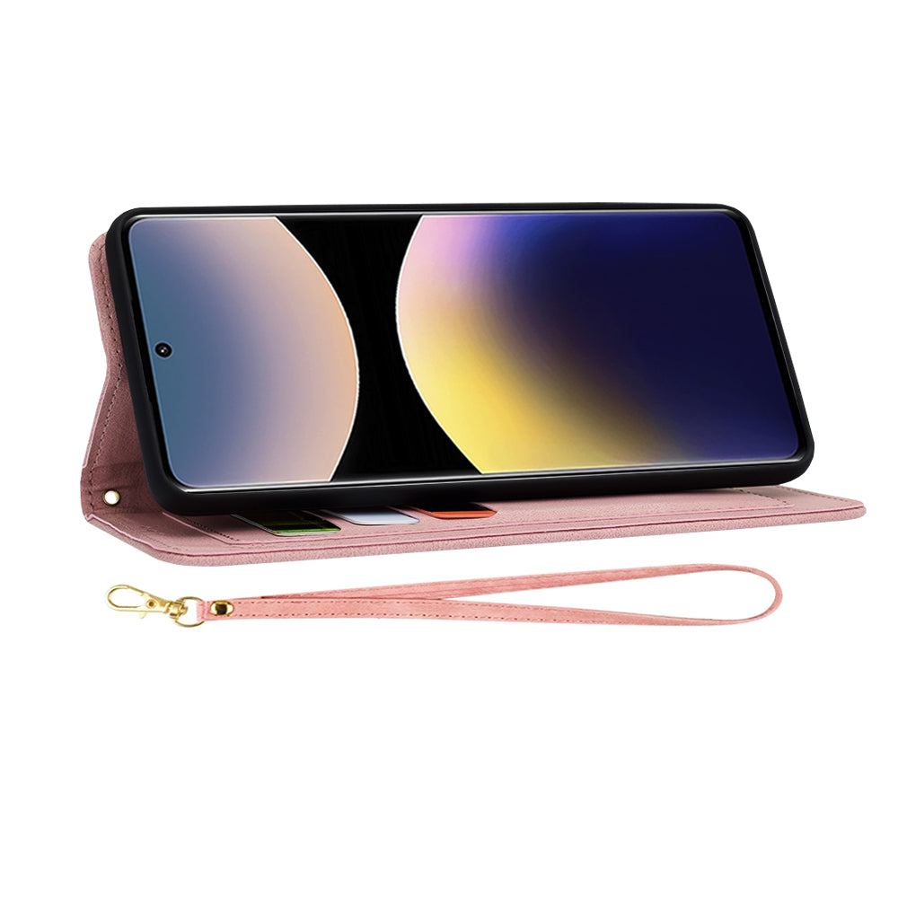 Coque pour Xiaomi Redmi Note 14 Pro 4G, Techsuit, FlipCraft, Rose