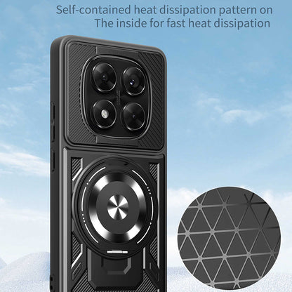 Coque pour Xiaomi Redmi Note 14 Pro+ 5G / Note 14 Pro 5G / Poco X7, Techsuit, RuggedCam, Noire