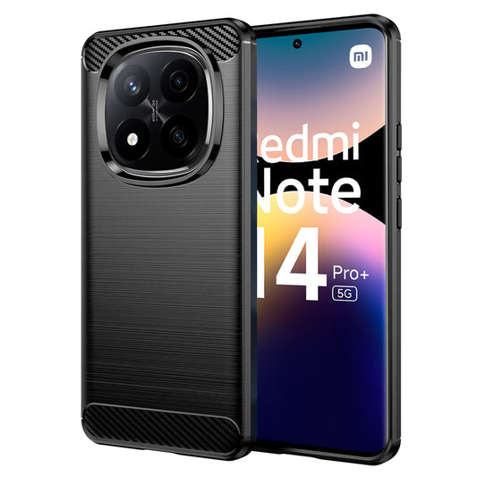 Case for Xiaomi Redmi Note 14 Pro+ 5G, Techsuit, Carbon, Black