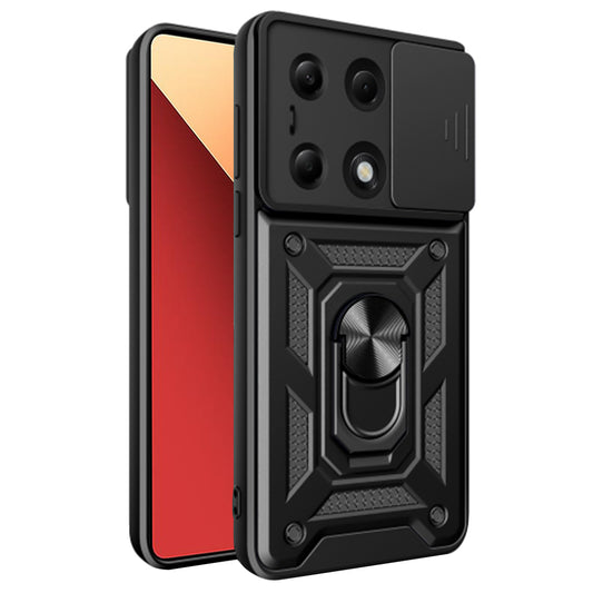 Coque pour Xiaomi Redmi Note 14S / Note 13 Pro 4G / Poco M6 Pro 4G, Techsuit, CamShield, Noire