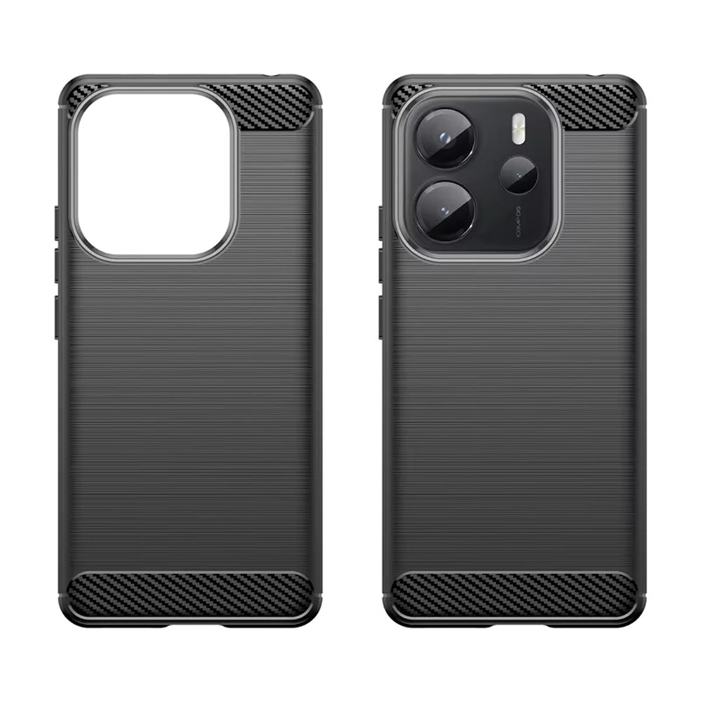 Coque pour Xiaomi Redmi Note 14S, Techsuit, Carbone, Noire
