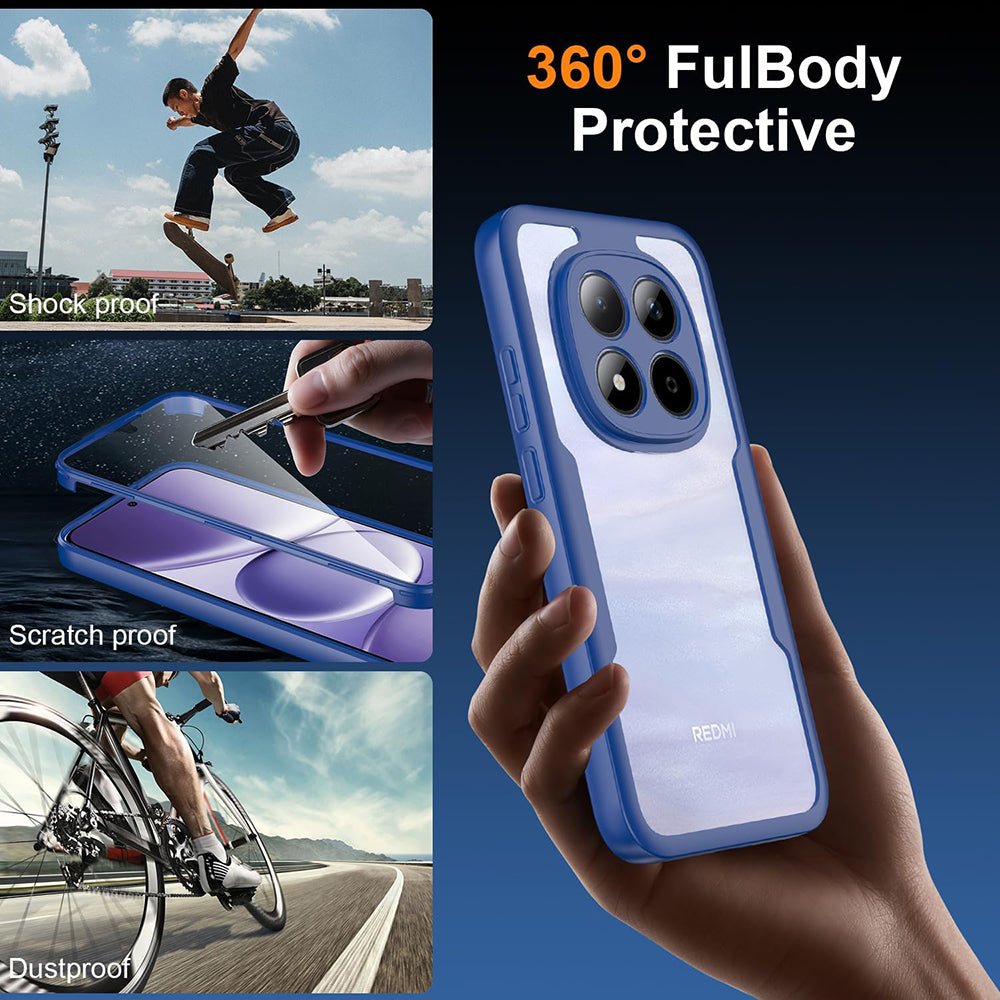 Étui pour Xiaomi Redmi Note 15 Pro 4G, Techsuit, ColorVerse 360, Bleu