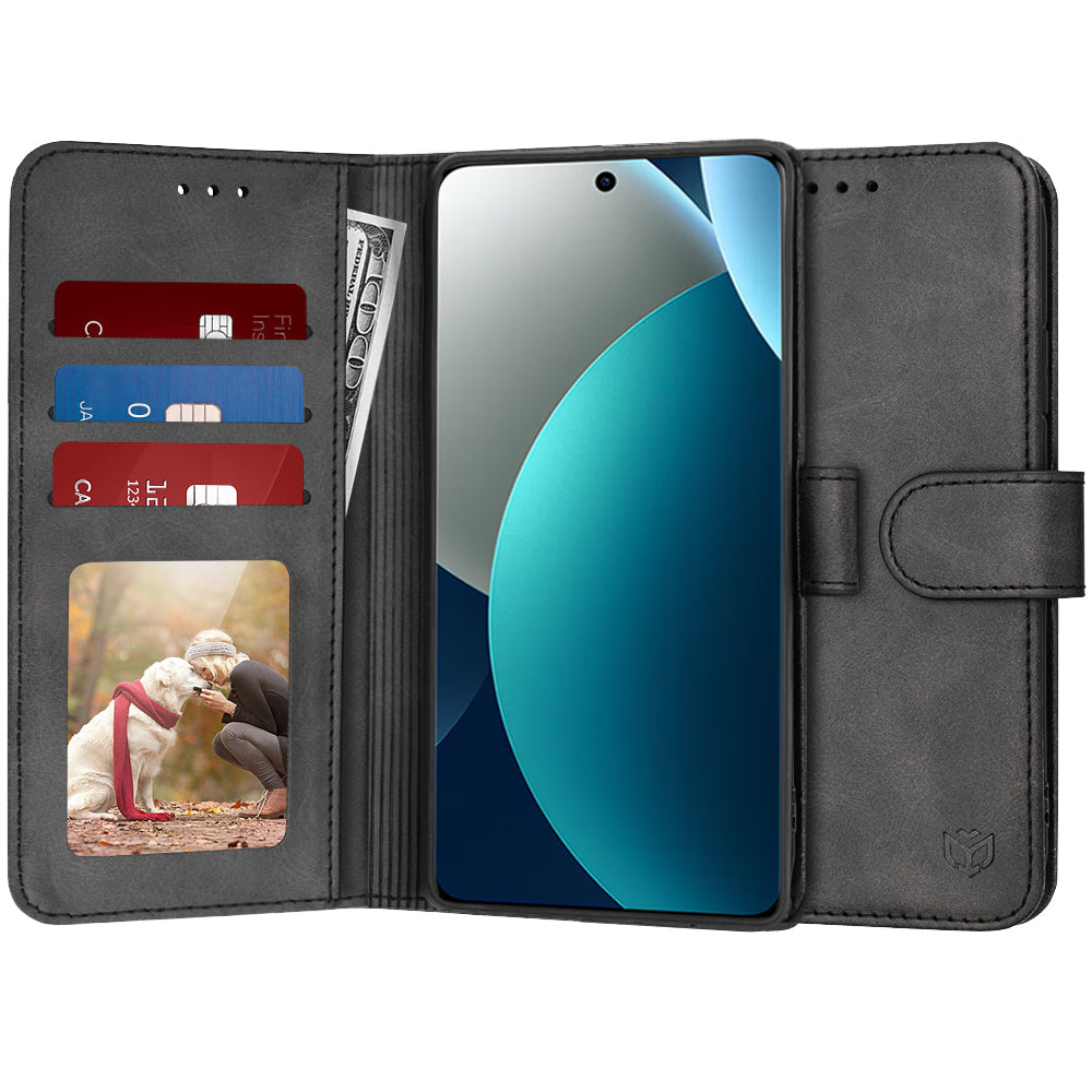 Étui pour Xiaomi Redmi Note 15 Pro 4G, Techsuit, Diary Book, Noir