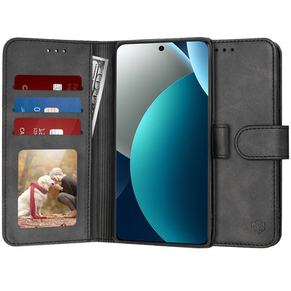 Étui pour Xiaomi Redmi Note 15 Pro 4G, Techsuit, Diary Book, Noir