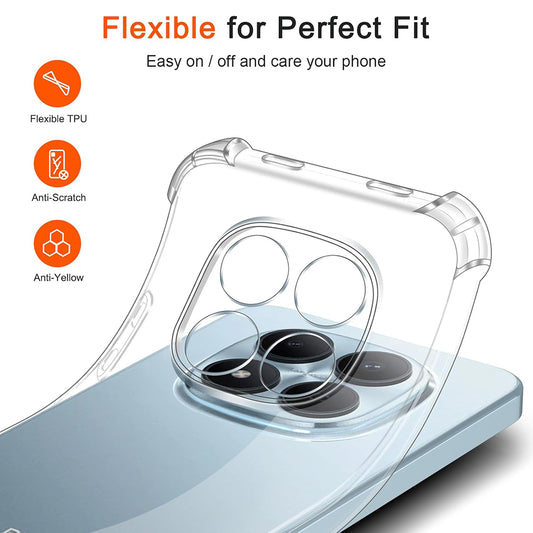 Étui pour Xiaomi Redmi Note 15 Pro 4G, Techsuit, Shockproof Clear, Transparent