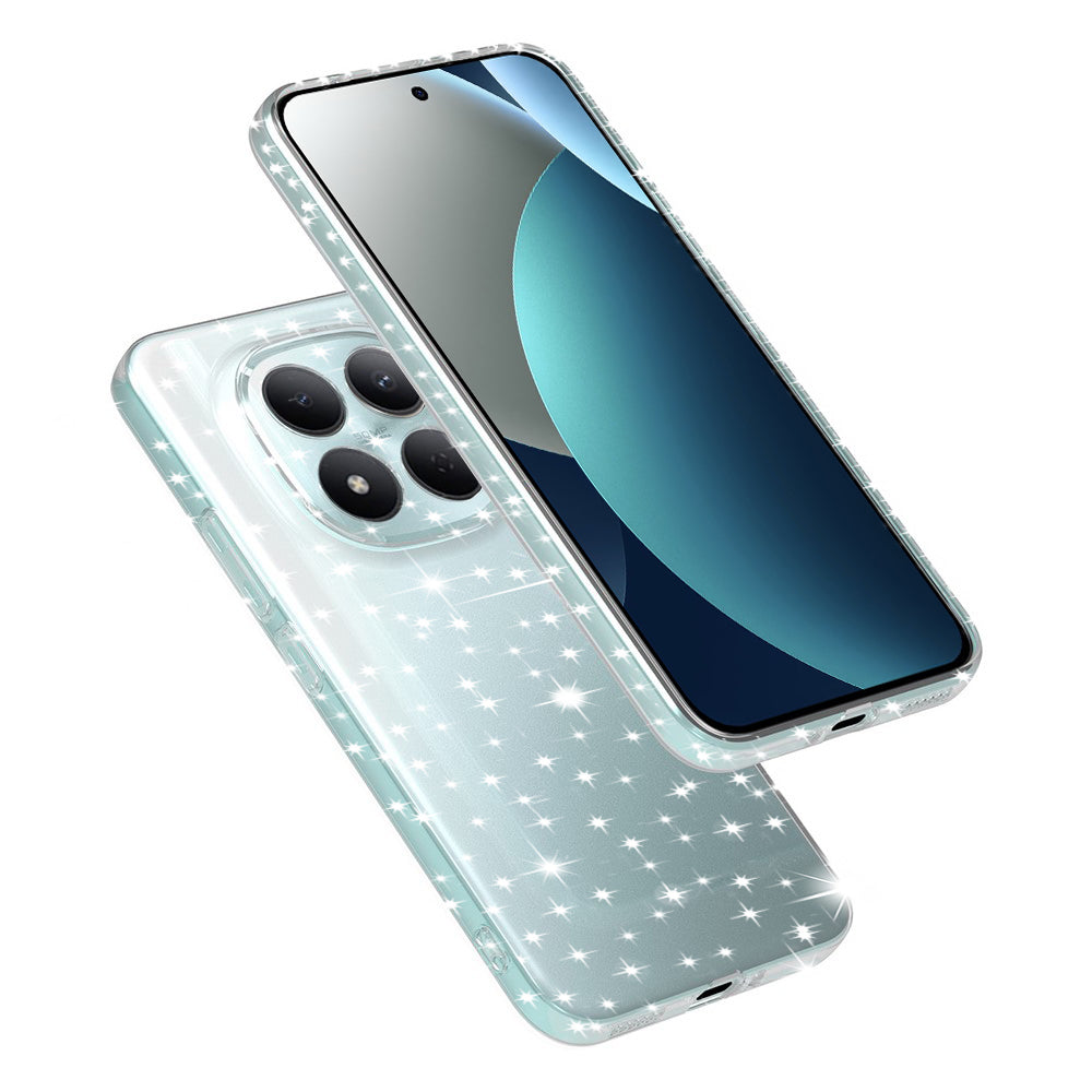 Case for Xiaomi Redmi Note 15 Pro 5G, Techsuit, SparkleSkin, Transparent