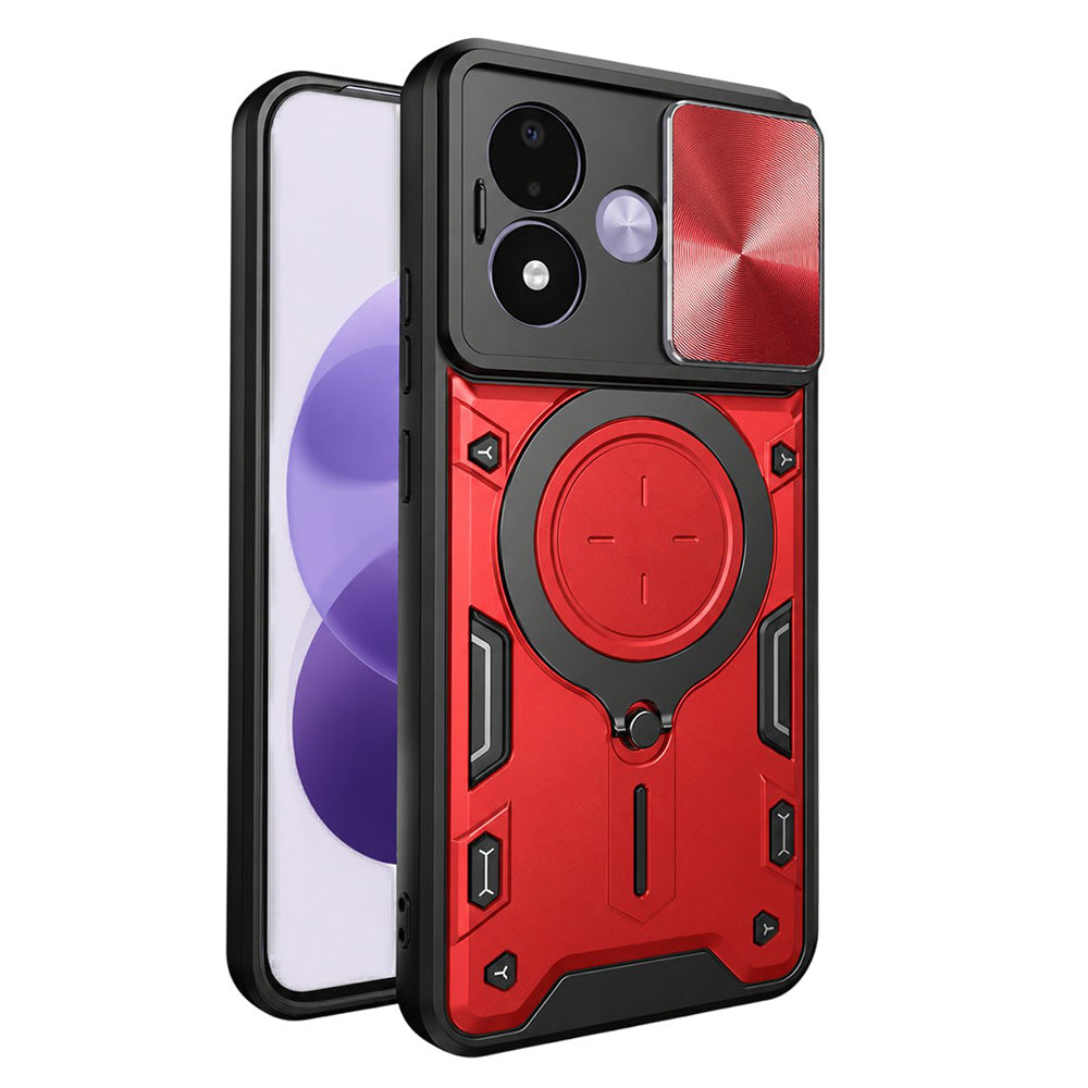 Coque pour Xiaomi Redmi Note 17 4G / Note 17 5G, Techsuit, CamGuard Pro, rouge