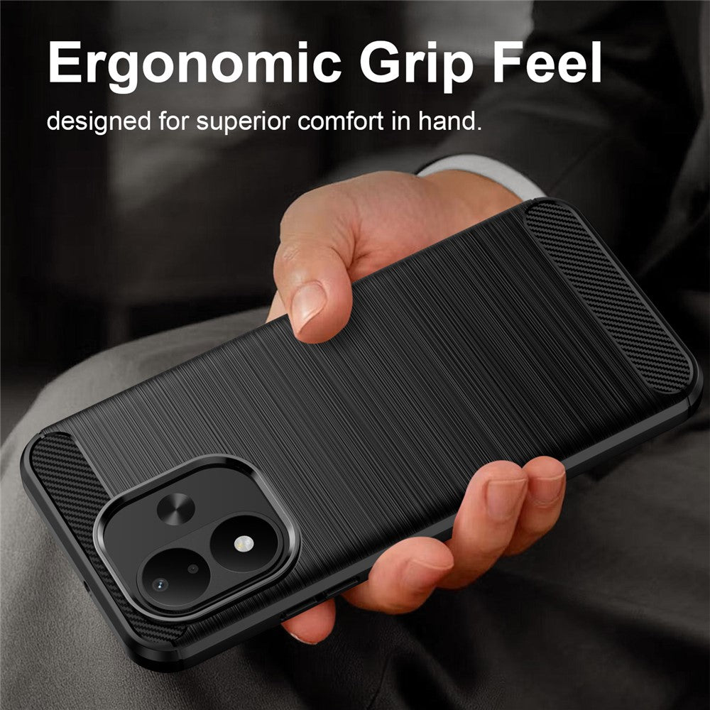 Coque pour Xiaomi Redmi Note 17 4G / Note 17 5G, Techsuit, Carbon, noire