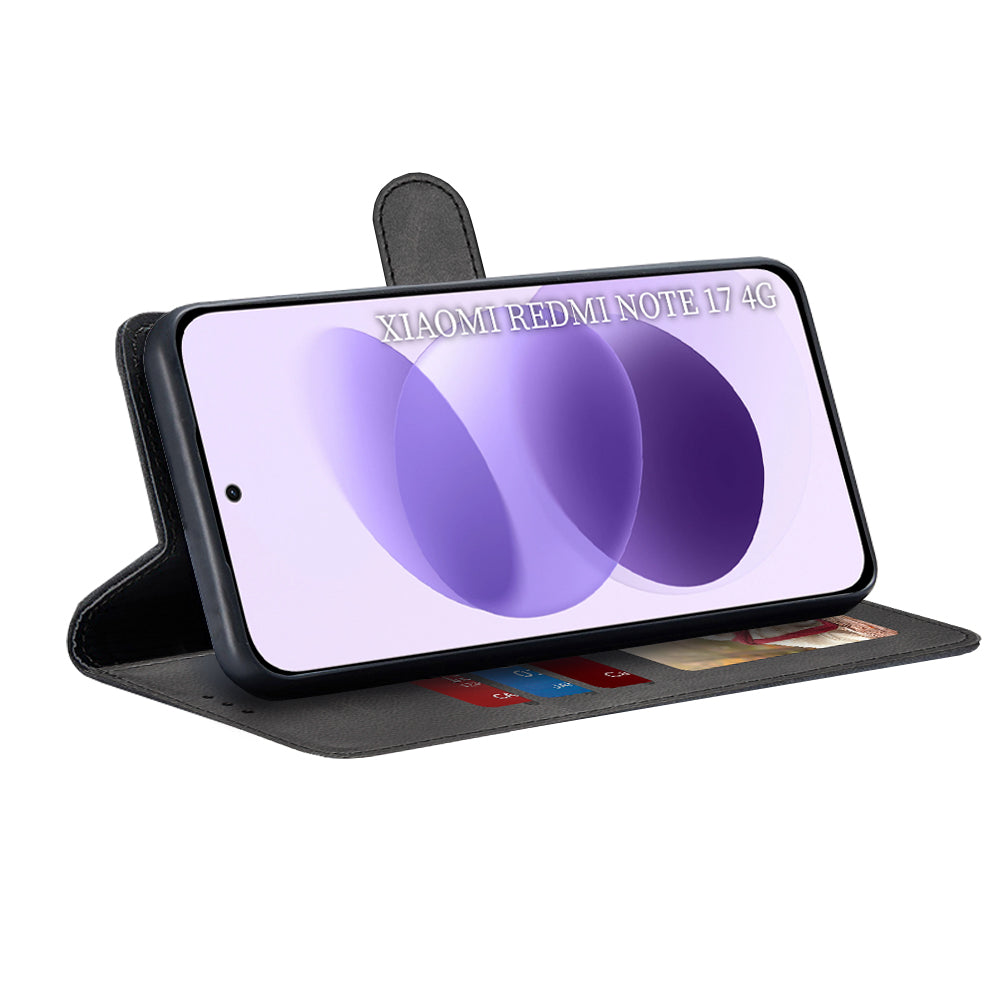 Étui pour Xiaomi Redmi Note 17 4G / Note 17 5G, Techsuit, Diary Book, noir