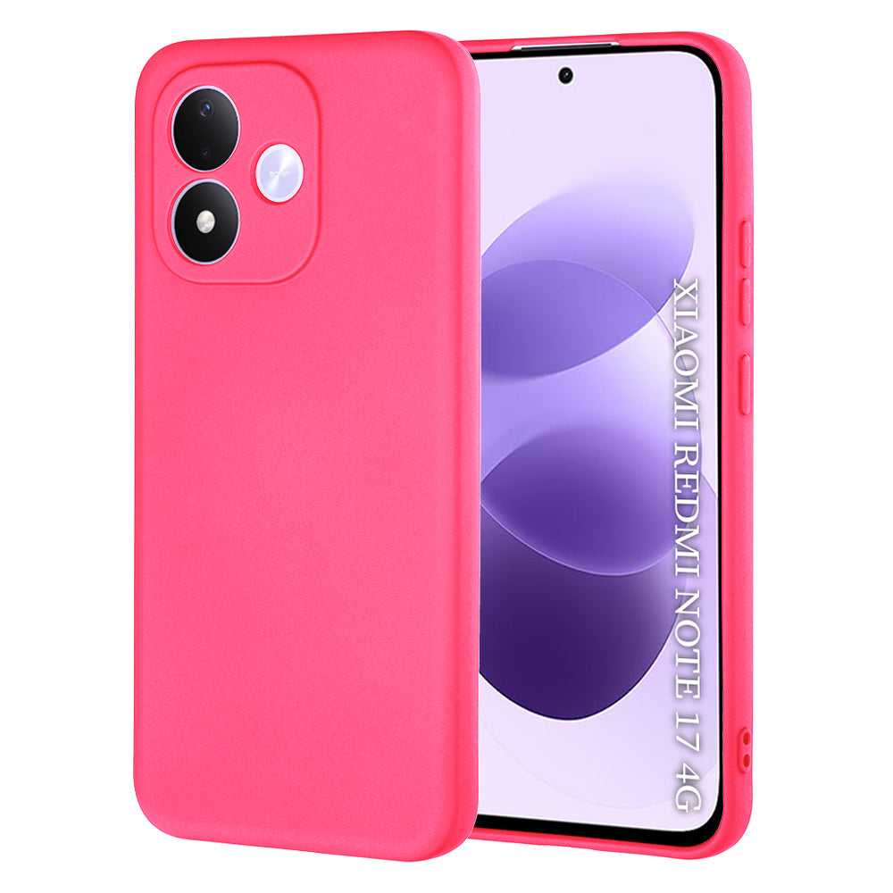 Coque pour Xiaomi Redmi Note 17 4G / Note 17 5G, Techsuit, SoftFlex, rose foncé