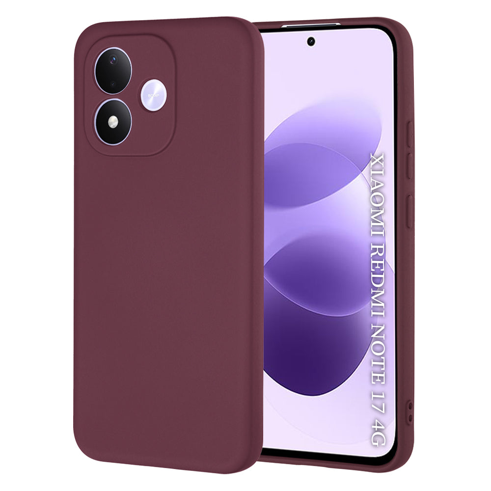 Coque pour Xiaomi Redmi Note 17 4G / Note 17 5G, Techsuit, SoftFlex, bordeaux