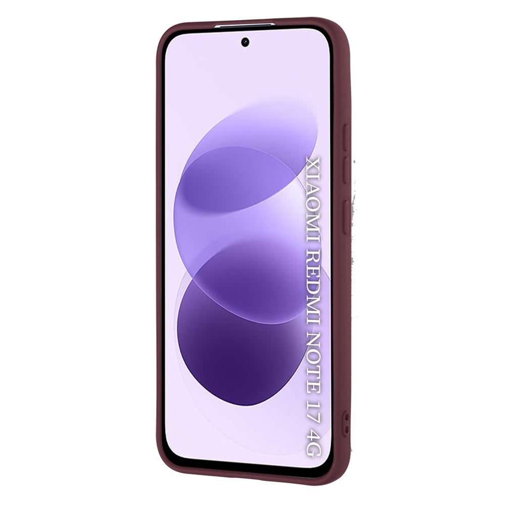 Coque pour Xiaomi Redmi Note 17 4G / Note 17 5G, Techsuit, SoftFlex, bordeaux