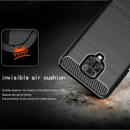 Coque pour Xiaomi Redmi Note 9S / Note 9 Pro / Note 9 Pro Max, Techsuit, Carbone, Noire