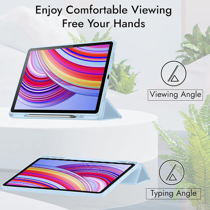 Étui pour Xiaomi Redmi Pad 2 Pro, Techsuit, Flex Trifold, Bleu Marine