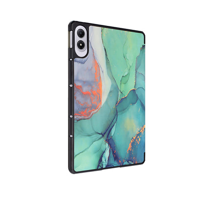 Étui pour Xiaomi Redmi Pad 2 Pro, Techsuit, FoldPro Green Time, Multicolore