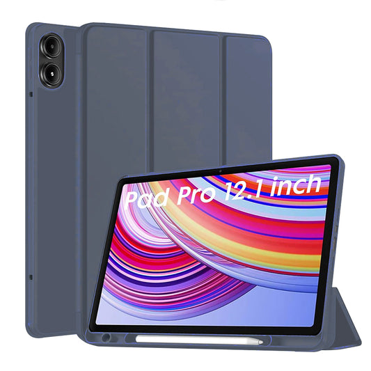 Housse pour Xiaomi Redmi Pad Pro / Pad / Pad Pro 5G, Techsuit, Flex Trifold, Bleu marine