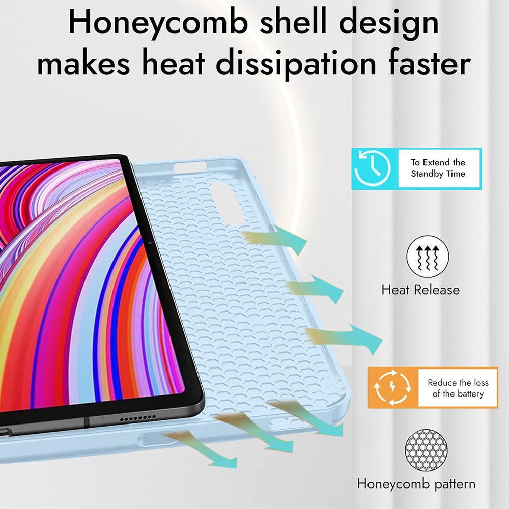 Housse pour Xiaomi Redmi Pad Pro / Pad / Pad Pro 5G, Techsuit, Flex Trifold, Bleu marine