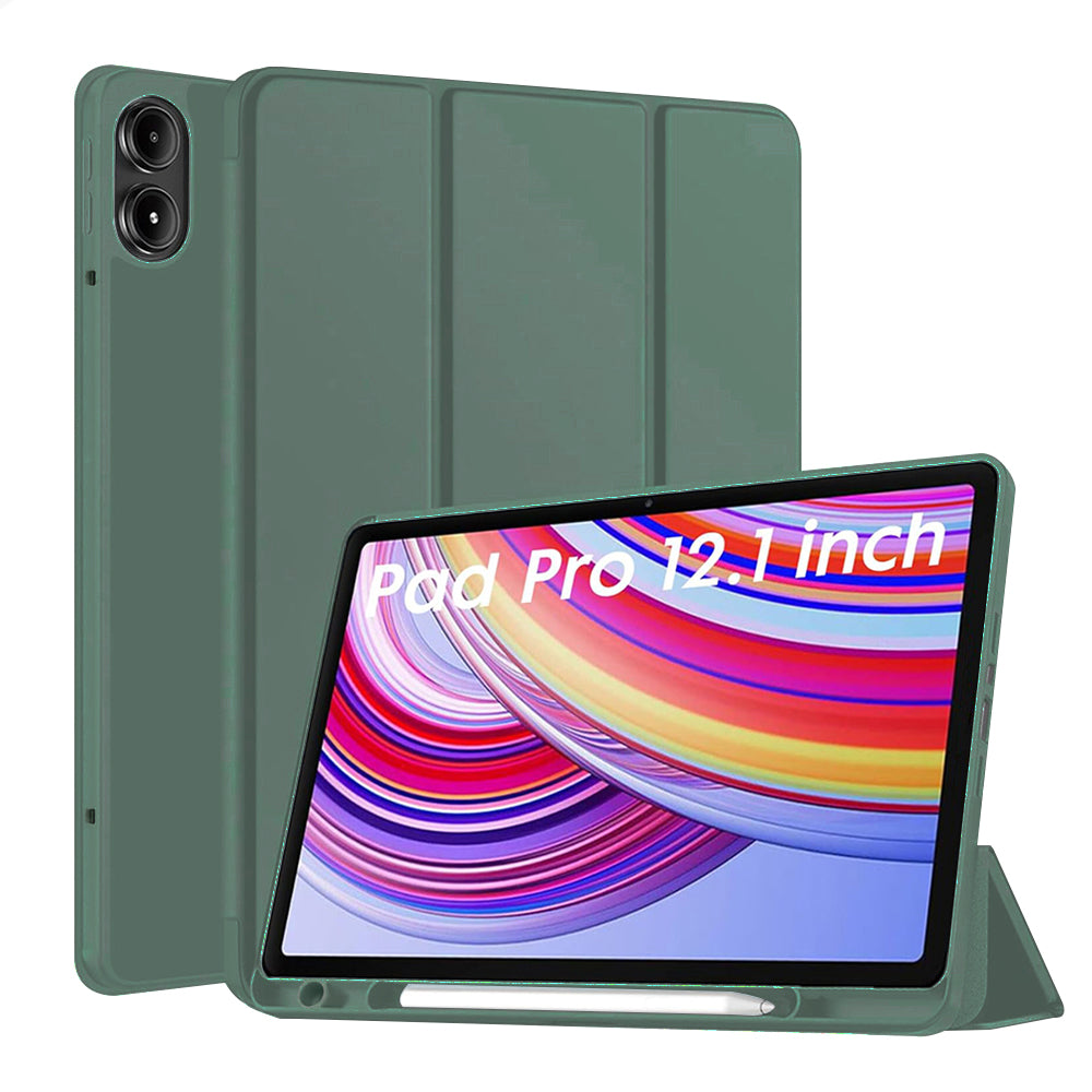 Housse pour Xiaomi Redmi Pad Pro / Pad / Pad Pro 5G, Techsuit, Flex Trifold, Vert