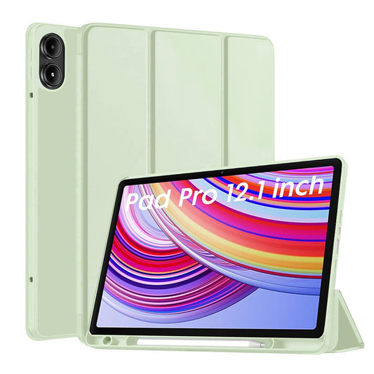 Coque pour Xiaomi Redmi Pad Pro / Pad / Pad Pro 5G, Techsuit, Flex Trifold, Vert Matcha