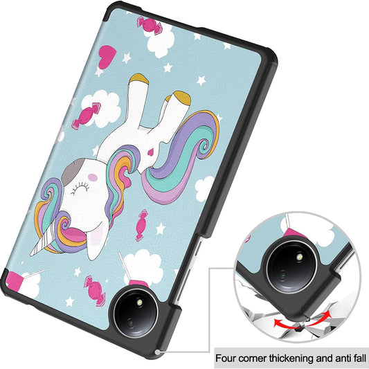 Coque pour Xiaomi Redmi Pad SE 8.7, Techsuit, FoldPro Unicorn, Multicolore