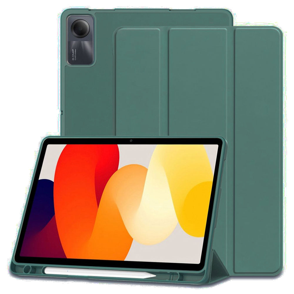 Coque pour Xiaomi Redmi Pad SE, Techsuit, Flex Trifold, Vert