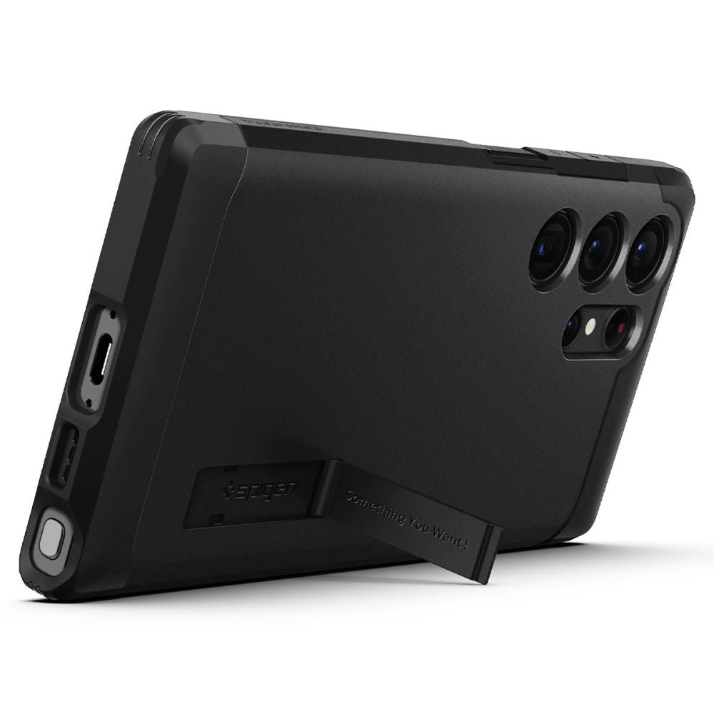 Case for Samsung Galaxy S23 Ultra S918, Spigen, Tough Armor, Black ACS05623
