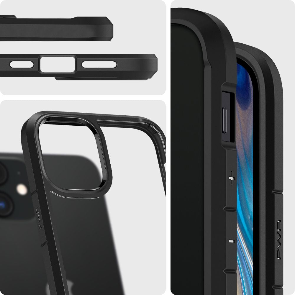 Étui pour Apple iPhone 12 / 12 Pro, Spigen, Ultra Hybrid, Noir ACS01703
