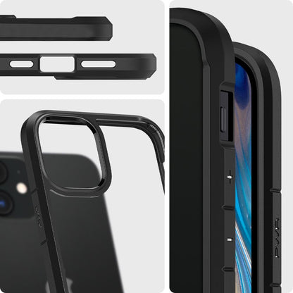 Étui pour Apple iPhone 12 / 12 Pro, Spigen, Ultra Hybrid, Noir ACS01703